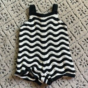 Baby Girl Crochet Sweater Romper Sz 0-3 mo